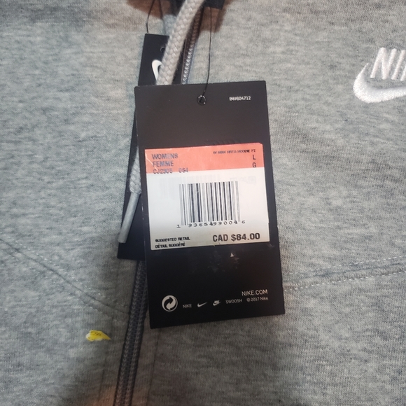 New Nike womens grey red hoodie. - Picture 6 of 8